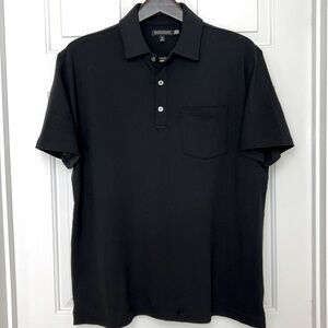 Banana Republic Tailored Performance Pique Polo Shirt NWOT Size XL Fitted Black